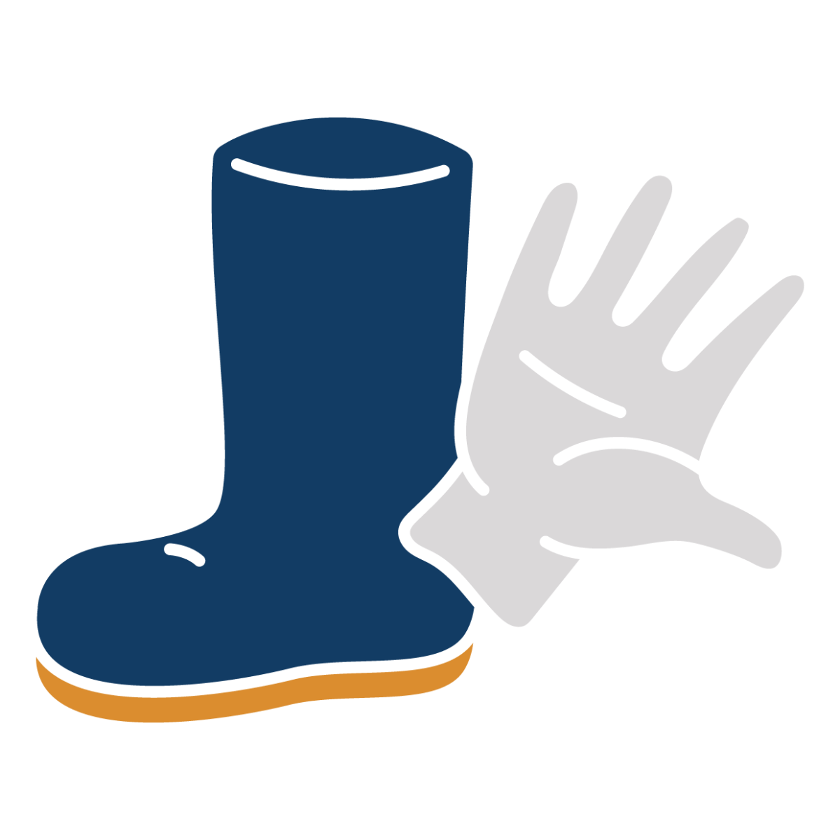 Icona abbigliamento monouso e scarpe antinfortunistiche