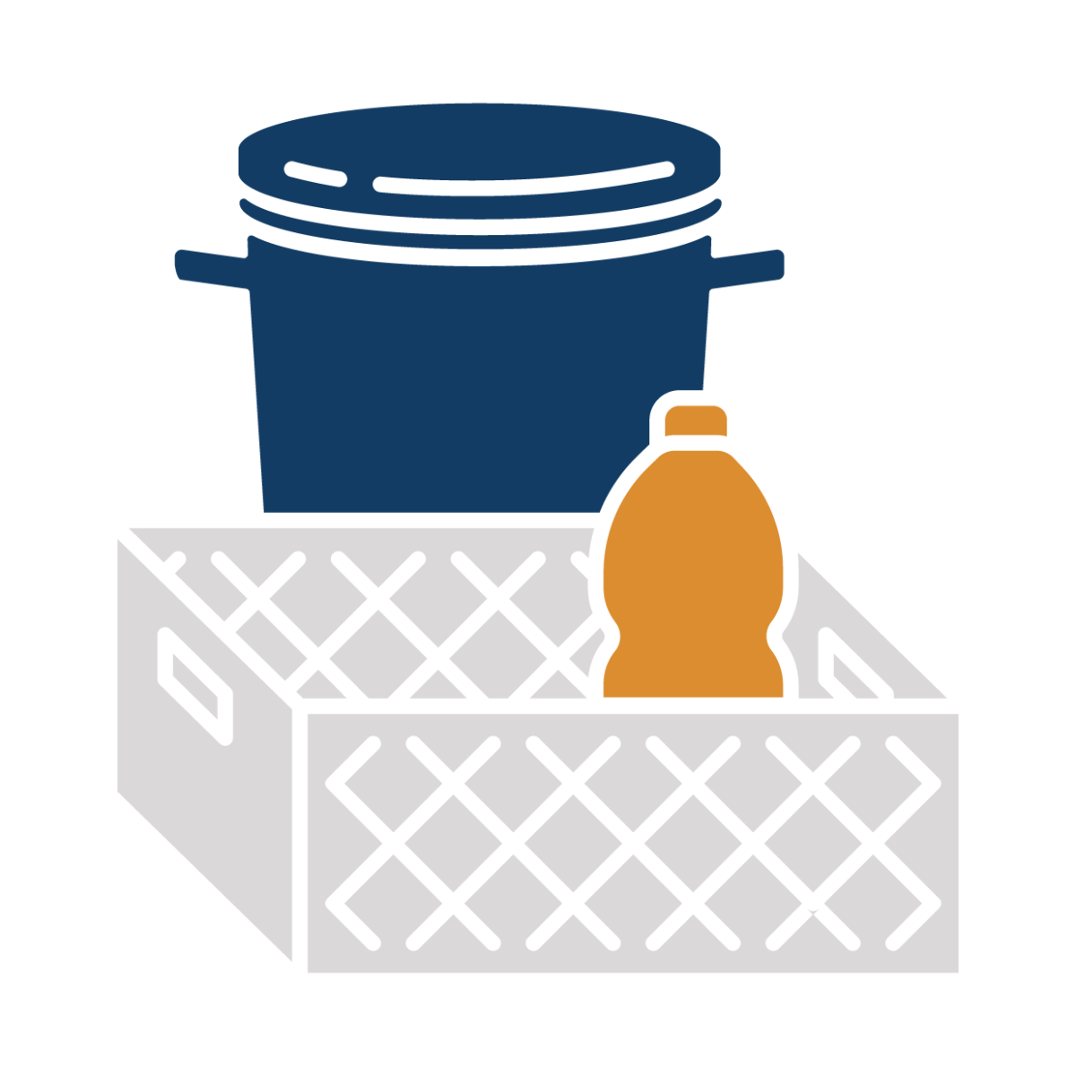 Icona bidone e cassetta